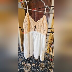 Tularosa Cream Lace Mini Dress
